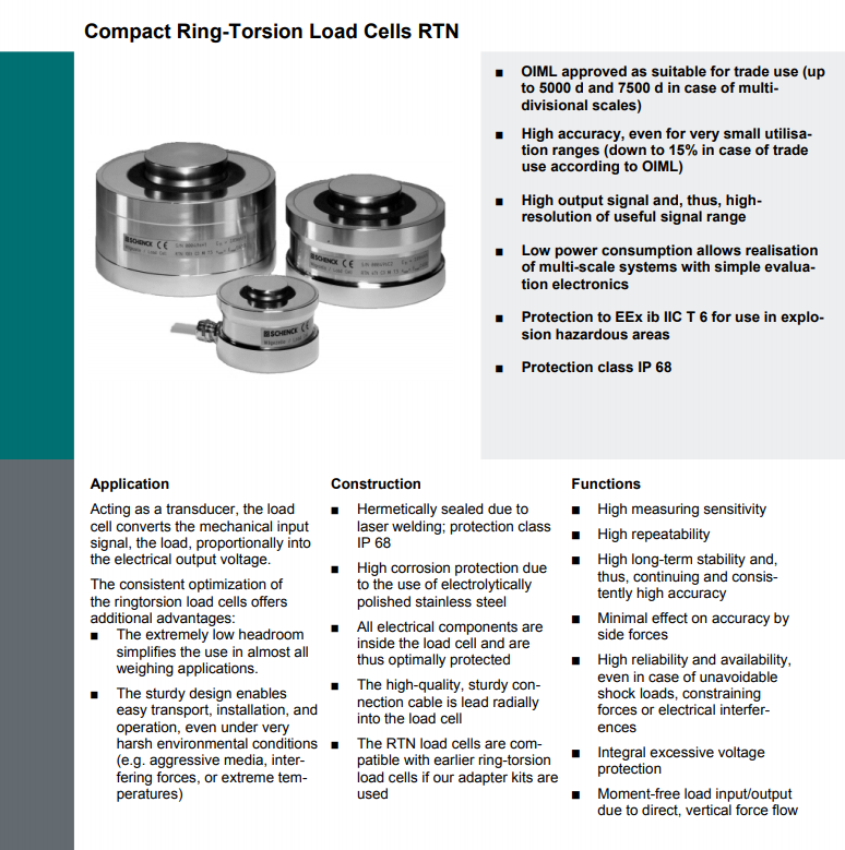 RTN 4.7t稱重傳感器