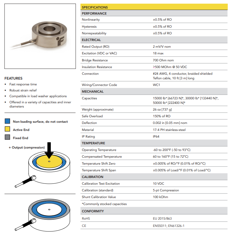 LTH500-15klb稱重傳感器